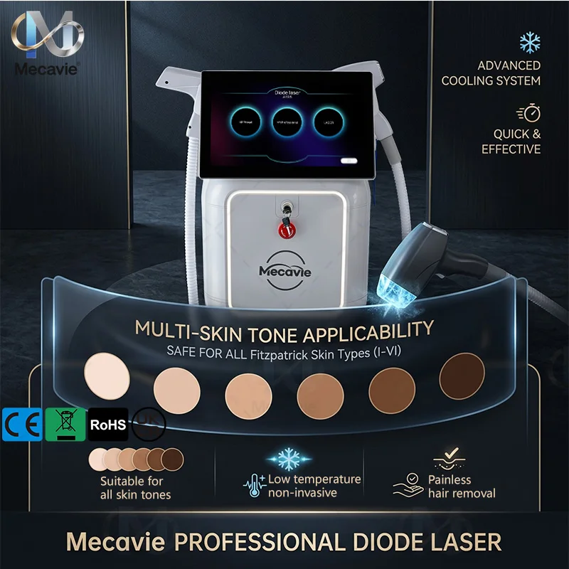 Newest 2 In 1 Soprano 4000W 4 Wave 808nm Diode Laser Machine Delivers Painless Permanent Hair Removal Integrated Pico Laser
