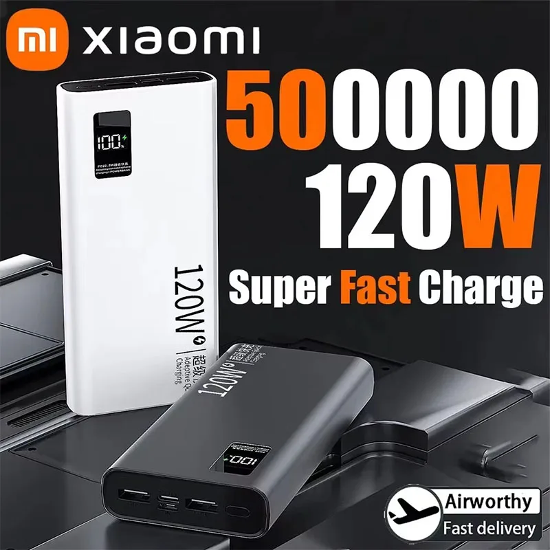 Xiaomi-Banco de energía de 200000mAh, Banco de energía de alta capacidad, batería de carga rápida de 120W, cargador de batería externo portátil para 