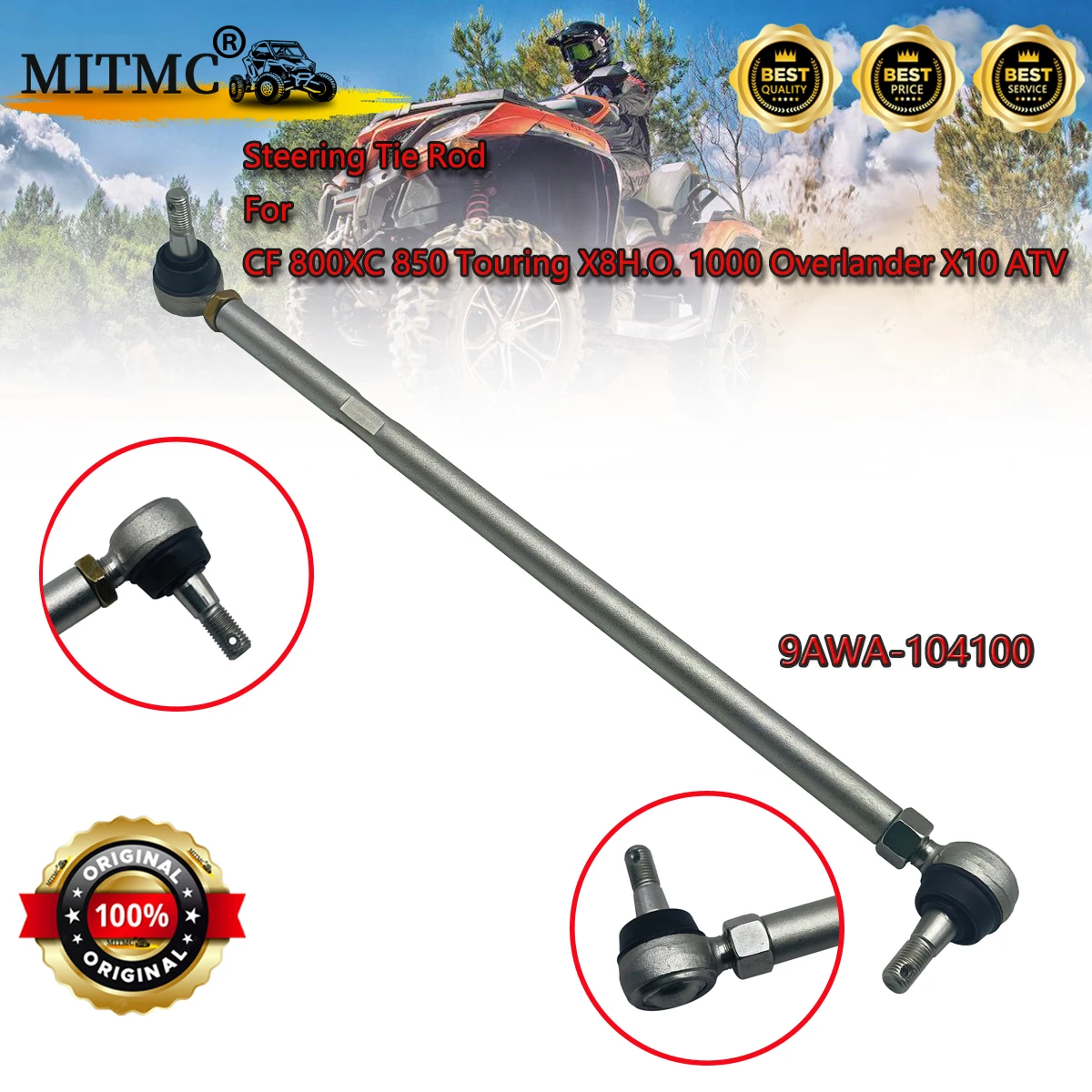 1Pcs Steering Tie Rod for CF CForce 800XC 850 Touring X8H.O. 1000 Overlander X10 ATV 9AWA-104100