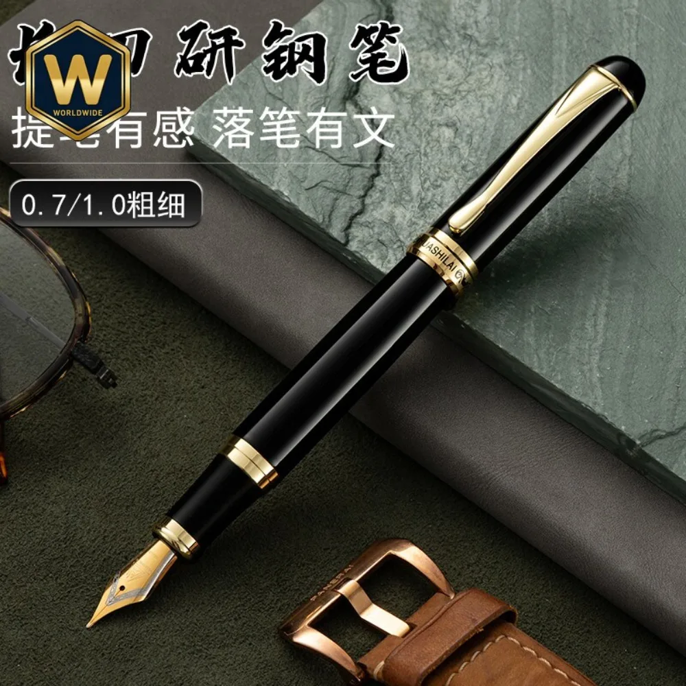 35# Hand Polished Nib 0.7mm 1.0mm Large Iridium Point Calligraphy Pen Heavy Business Feel For Men