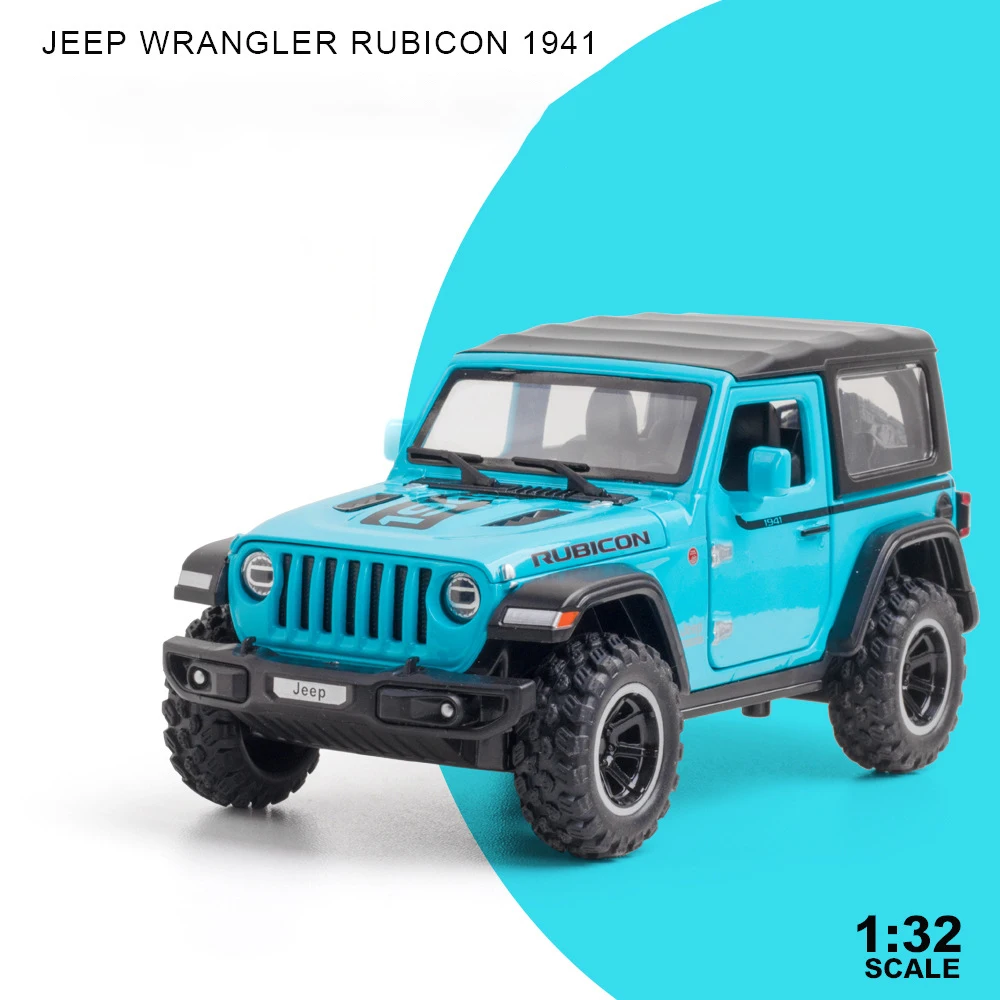 1:32 Jeeps Wrangler Rubicon 1941 Off-Straße Legierung Auto Gießt Druck & Spielzeug Fahrzeuge Auto Modell Sound und licht Auto spielzeug Für Kinder Geschenke