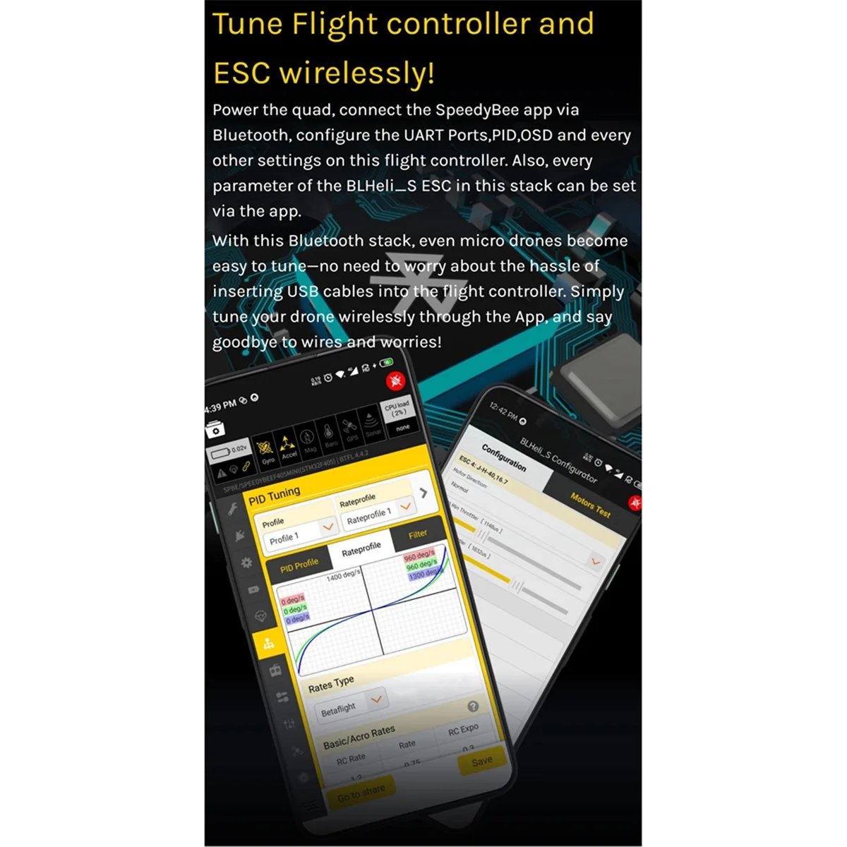 RISEN для Speedybee F405 Mini Stack BLS 35A 4-в-1 ESC и FC 20x20 RC INAV Betaflight Configure Bluetooth для RC FPV Racing Drone