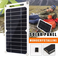 Portable Solar Panel USB 12V Charger Mobile Phone Folding Kit Foldable Outdoor Camping Power Bank For Phone Charging Battery