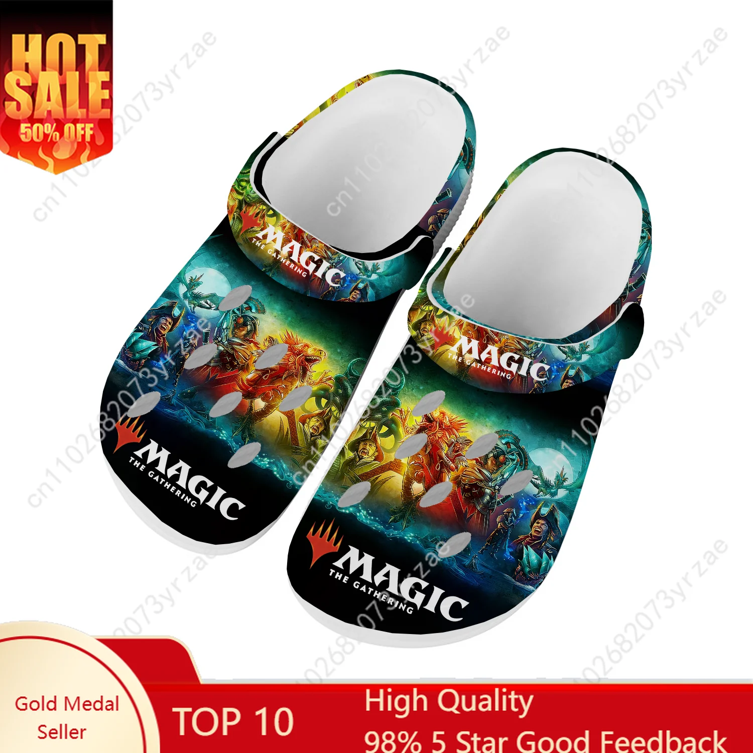 

Magic The Gathering Home Sandal Hot Cartoon Game Men Women Teenager Fashion Built Water Shoes Beach Custom Slippers Sandals