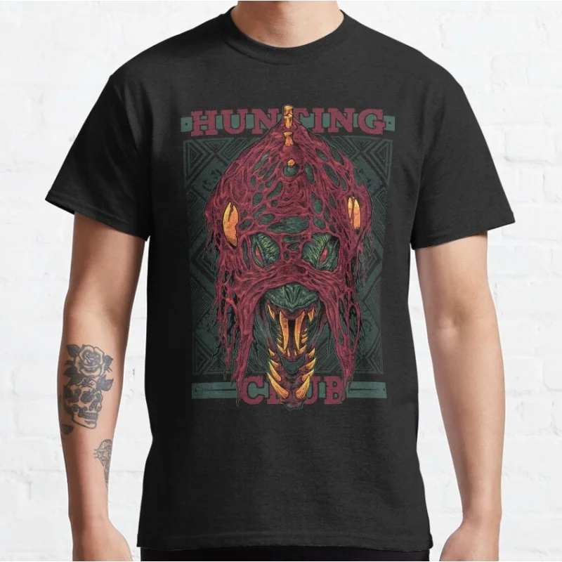 Vaal Monster Hunter World Hunting Club Gift t shirt for gamer 100% cotton Short Sleeve Graphic Clothes All size top S-6XL