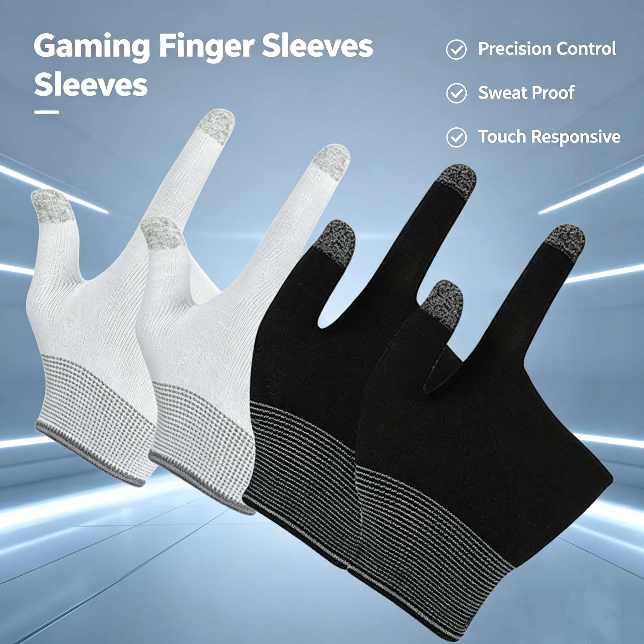 Gaming Finger Thumb Sleeves Gloves For Mobile Gamer, Anti‑scratch Lightweight High‑Sensitivity Touch Screen Game Accessories