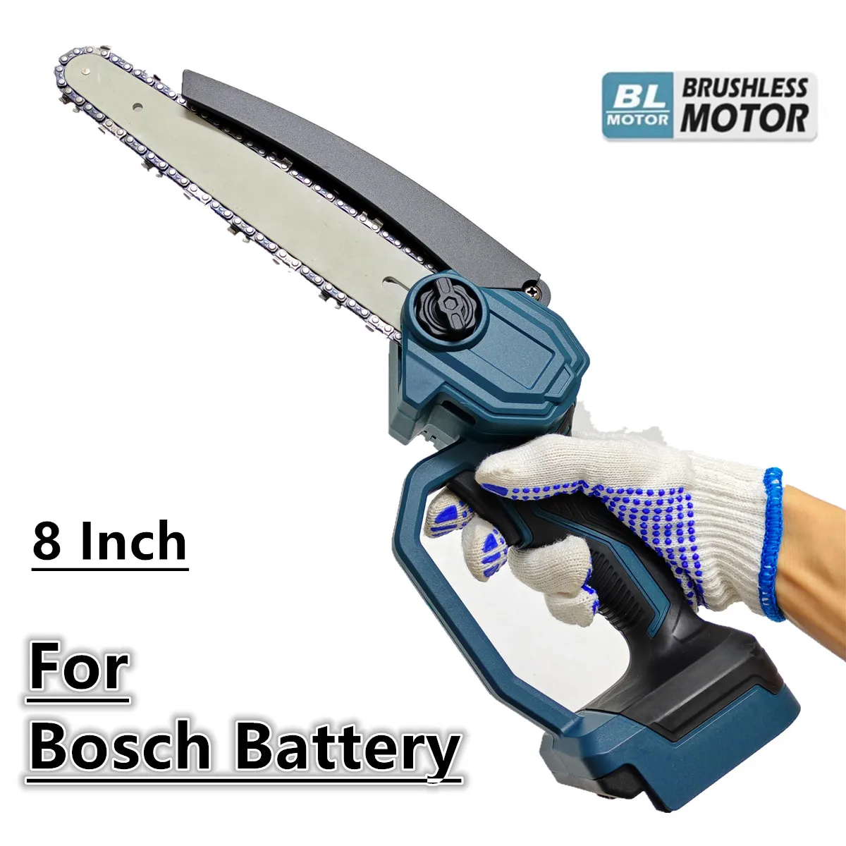 

For Bosch 18V Battery Brushless Chain Saw 8 Inch Electric Chainsaw Pruning Tree Wood Cutting Cordless Garden Power Tools
