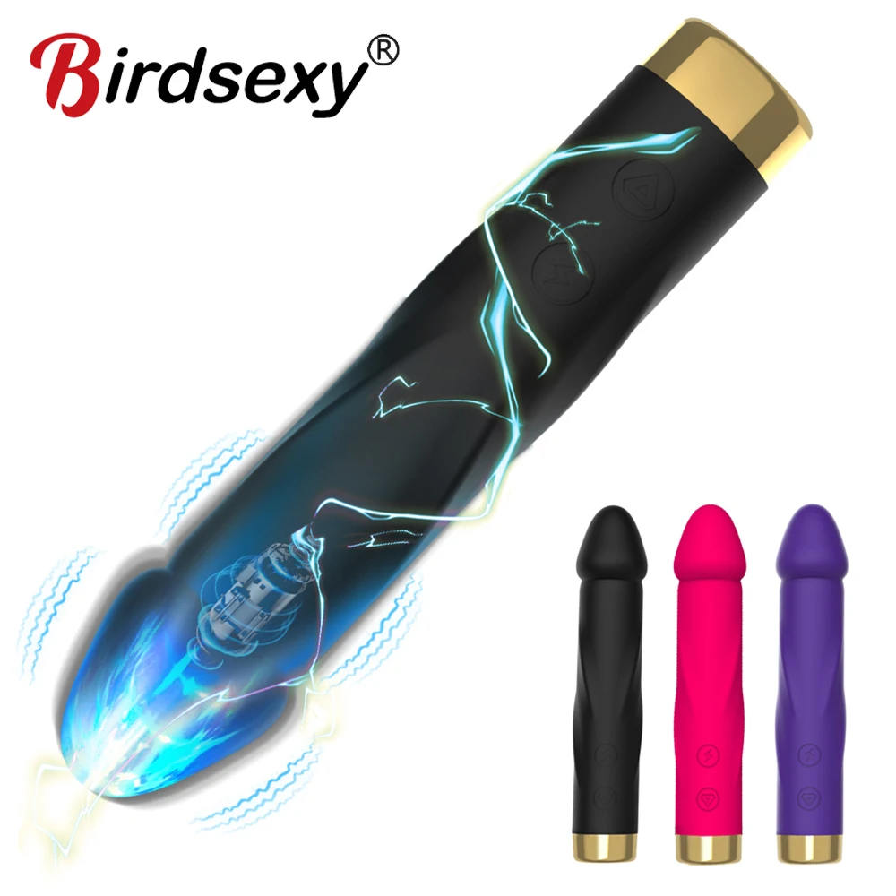 10 Modes Vibrator Soft Silicone Dildo Realistic Penis Strong Motor G-spot Clitoral Stimulator Female Masturbator Adult Sex Toys