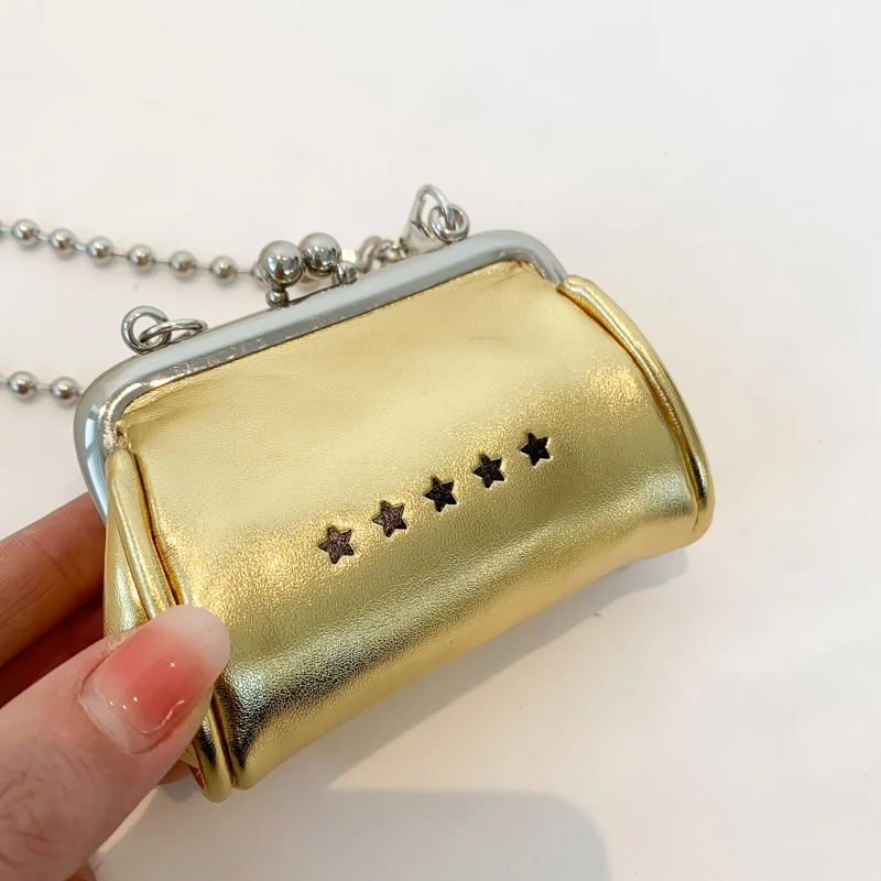 Mini Bag High Quality Summer Star Pattern Ladies Clip Mini Hobos Bag Chain Shoulder Crossbody Bag Party Cute Lipstick Pack 2023