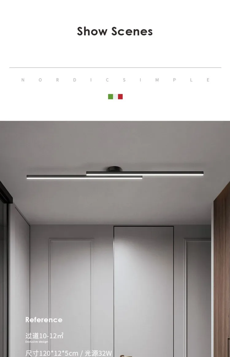 Linear Aluminium LED Ceiling Light — product detail 1