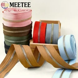 1-5Y Colorful 5# Metal Zipper Tape Cabbage Zippers By Meters Clothes Sewing Ziper Closure Repair Kit Bag Jacket Decoration Zip