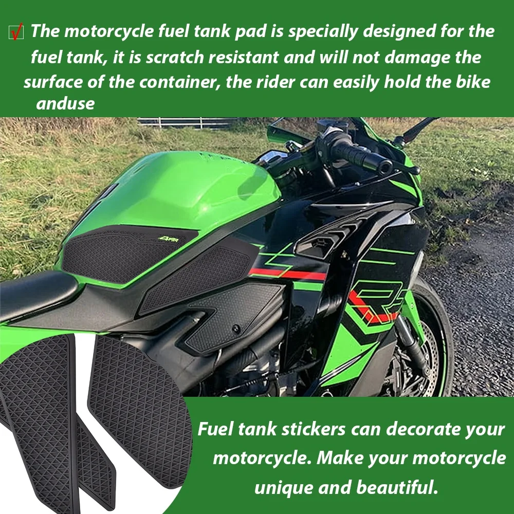 For Kawasaki ZX4RR ZX-4RR Fuel Tank Stickers Non Slip Tank Pad Side Fuel Tank Stickers Protector Decals  Motorcycle Accessories image 2