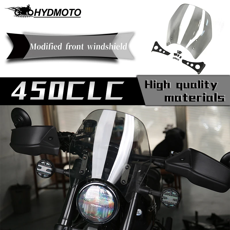 

Motorcycle Accessories Windshield Retrofit Decoration Small Windshield Front Heighten Windshield for CFMOTO 450CLC 450clc CLC450