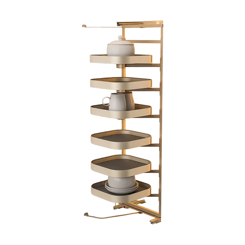 Heavy Duty Multi-Layer Rotary Basket Storage System Modular Kitchen Pantry Cabinets Storage