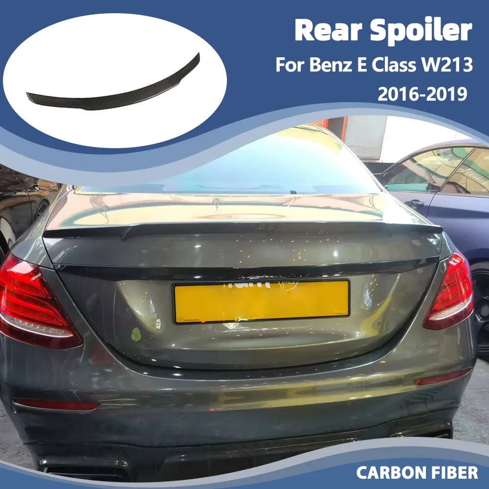 

Задний спойлер багажника, крыло для Mercedes-Benz E Class W213, седан, 4-дверный, 2016-2019, спойлер заднего крыла автомобиля из углеродного волокна/FRP