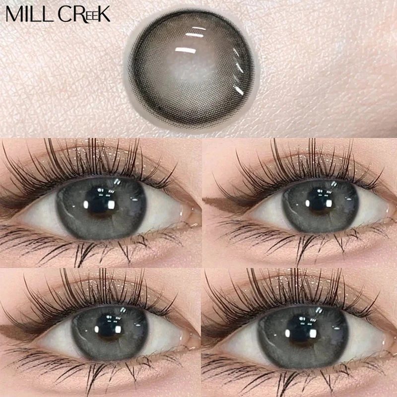 Myopia Contact Lenses Big Black Eyes Cosmetic Contacts Lenses Beautiful Yearly Colored Contact natural Lenses for eyes 2pcs/Pair