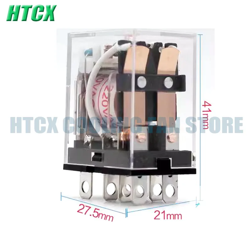 10Pcs New Original Relay JQX-13F (D)/2Z AC220V 2 Open 2 Close 8 Pin