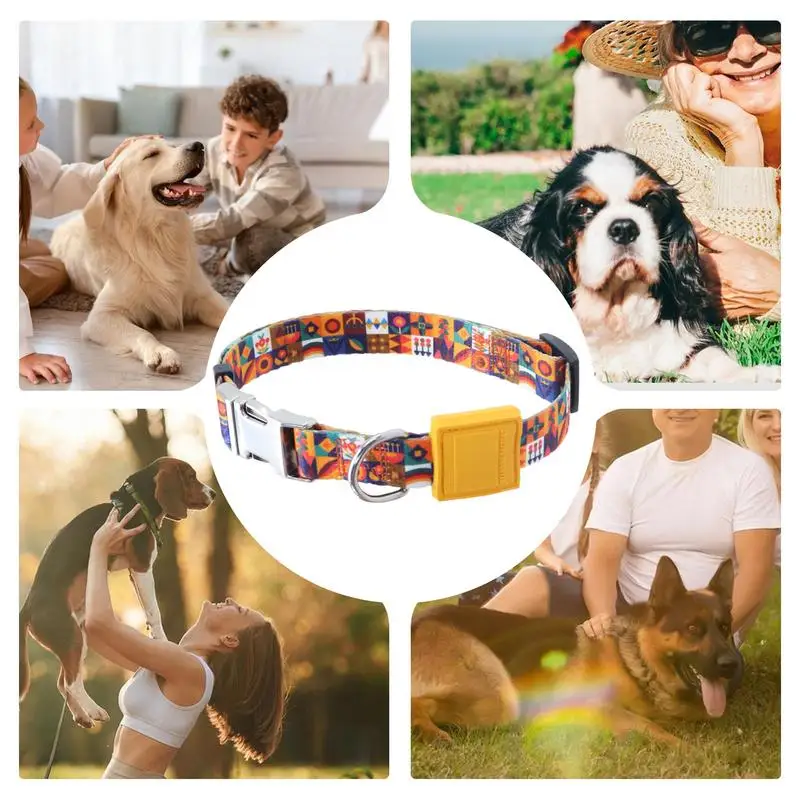 Thickened Nylon Durable Pet Dog Collars Comfortable Adjustable Collars for training and socialization for Medium and Large dog