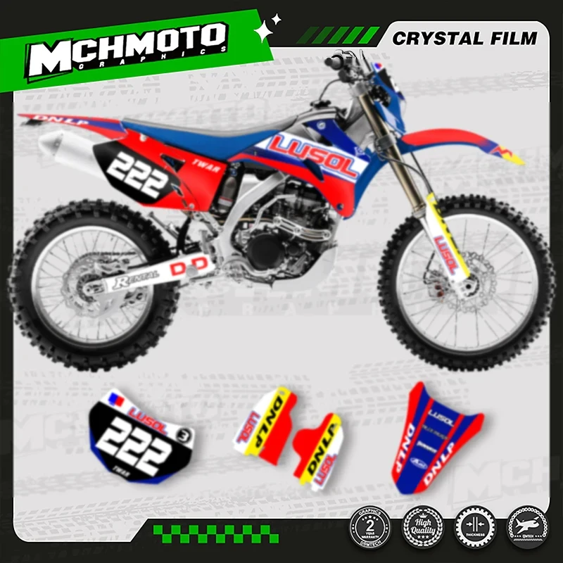 

MCHMFG For YAMAHA WRF250 2007-2013 Full Set Motorcycle Graphics Decal Stickers Kits Number Name Custom