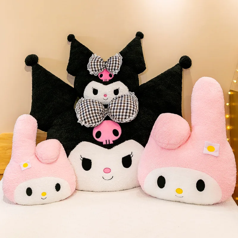 Sanrio My Melody Kuromi Kawaii Plush Stuffed Doll Toy Only Skin Shells Cartoon Decorative Large Pillow Girl Kids Birthday Gift