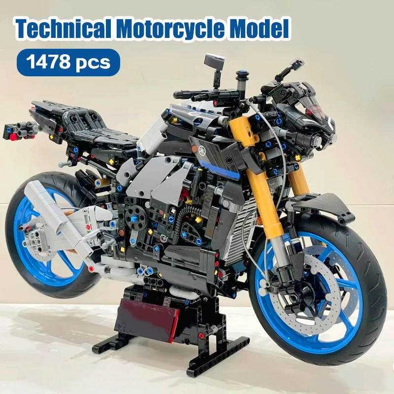 New Technical Motorcycle Model Building Blocks 1478pcs  Advanced Building Set For Adults Bricks Creative children DIY Toys Gifts