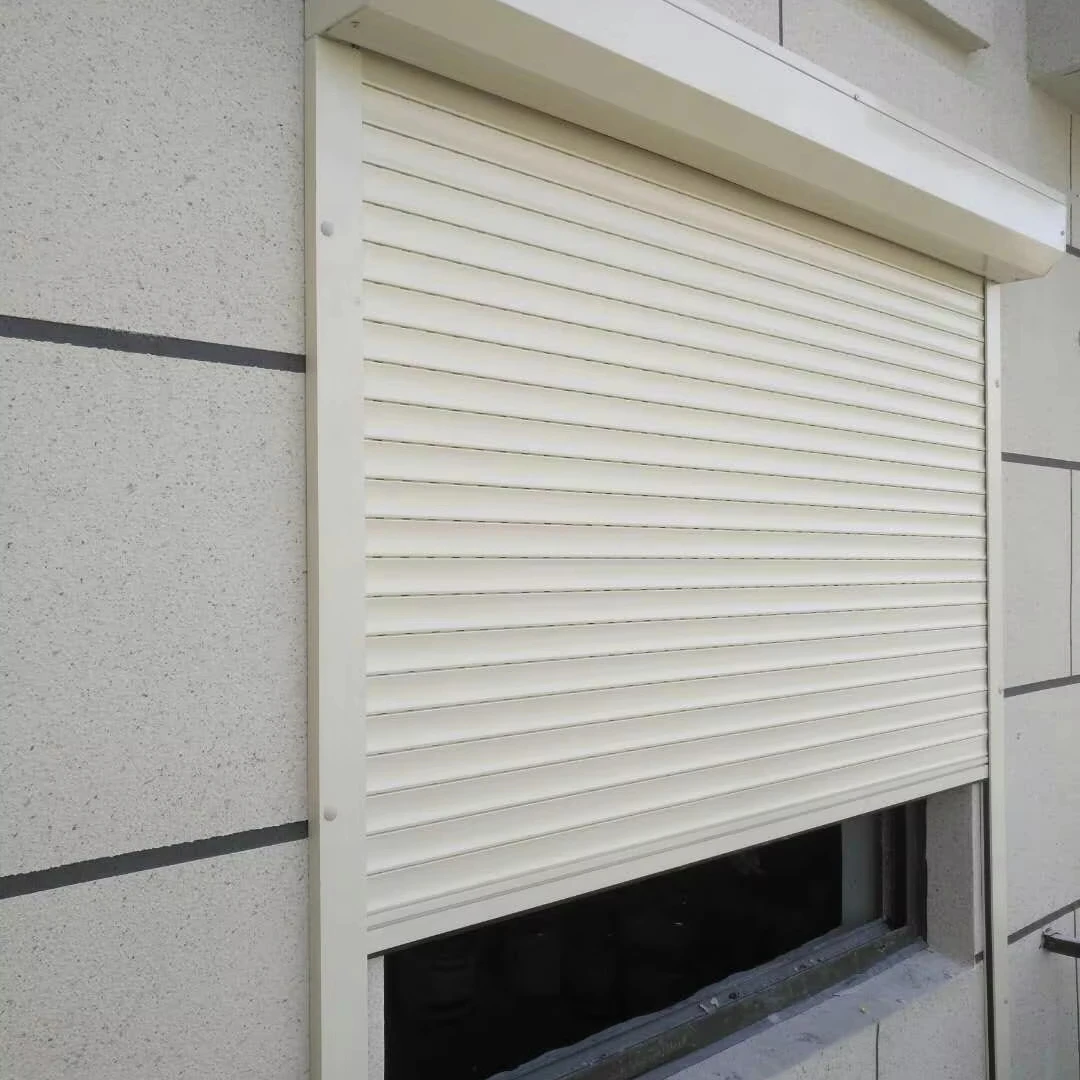 Automatic electric aluminum shutter windows modern design electric safety glass sliding curtain home office roll up