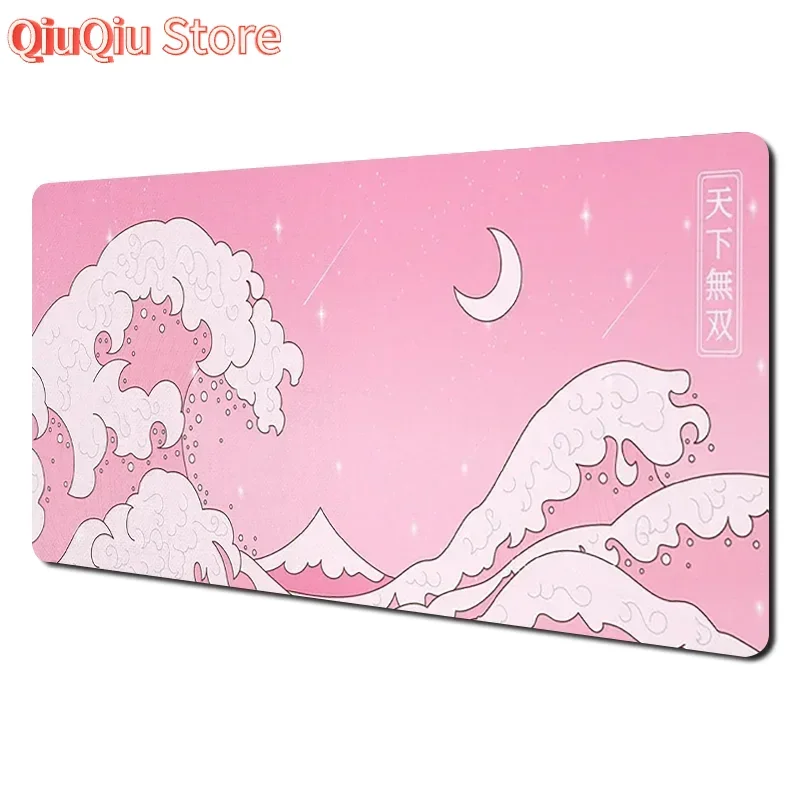 Onda lua série estilo bonito meninas meninos grande mouse pad jogo escritório teclado tapete de mesa 500x1000x2mm tamanho grande tapete