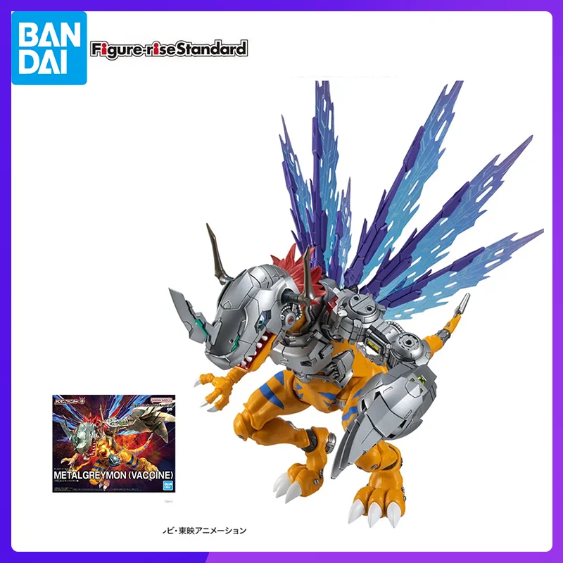 

В наличии Bandai Figure-rise Standard Digimon Adventure Metal Greymon, оригинальная аниме-фигурка, модель для мальчиков, экшн-коллекция в сборе