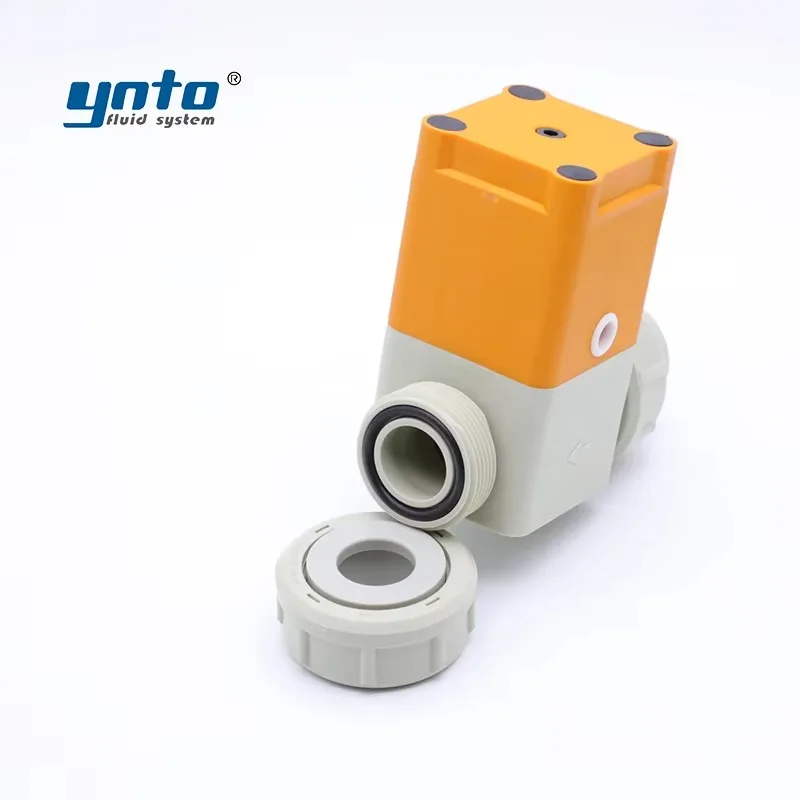 Válvula industrial de PVC ácido DN300 tipo A, válvulas de portão de controle de diafragma Samson com atuador pneumático de plástico, mídia de água