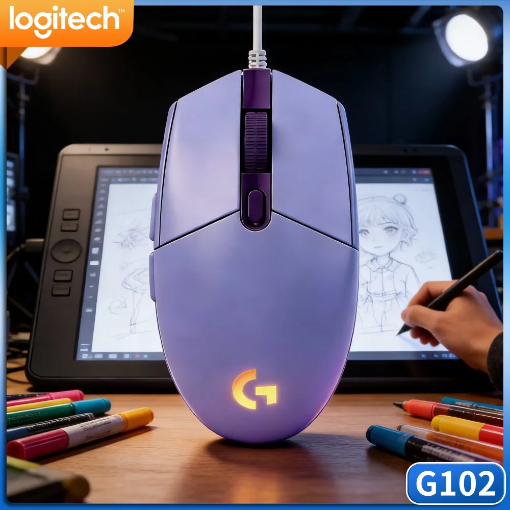 Logitech G102 Prodigy Gaming Mouse,Scratch Resistant Outer Shell,Maintain Good Appearance For Long Daily Usage