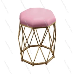 Dressing Stool Subnet Red Makeup Stool Light Luxury Nail Scrubbing Chair Bedroom Ins Nordic Girl Dining Stool