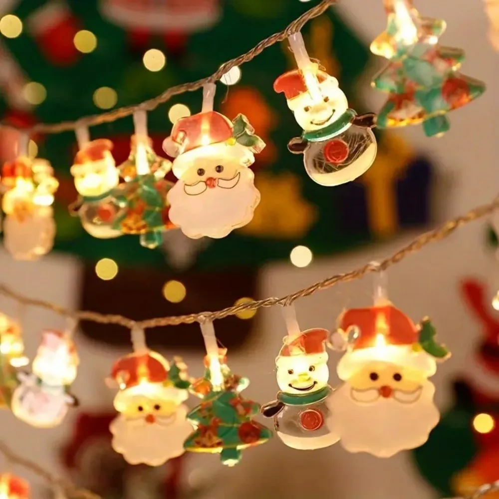 1.5M/3M Battery Box LED Fairy String Lights, Without Battery,Tree/Snowman/Santa Shape,Christmas Indoor Home Party Decoration
