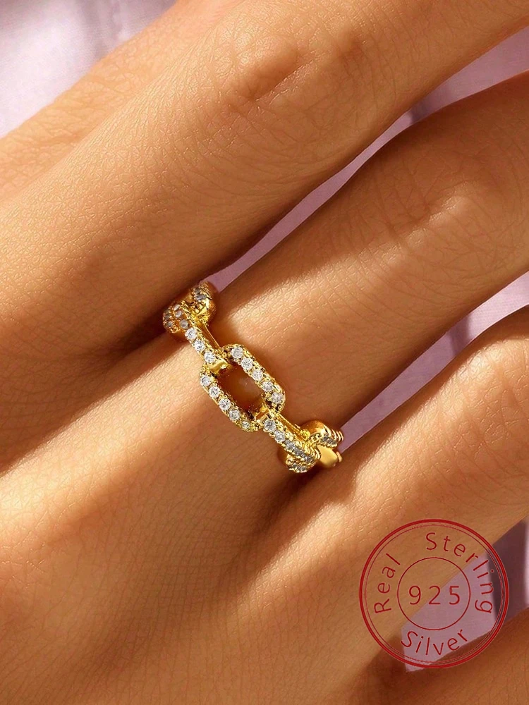 

925 Sterling Silve Classic Simplicity Gorgeous Zircon Ring For Women Anniversary Party Personalized High Quality Fine Jewelry