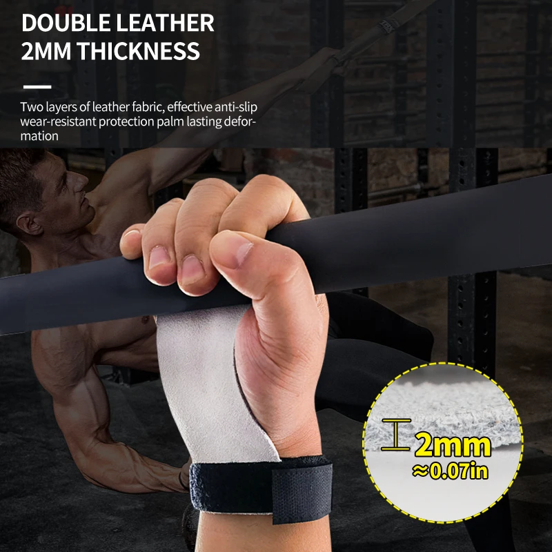 Weightlifting Mitts for Crossfit or Gymnastics Athletes Gym Grips Gloves Pull-ups Lifting  Support Palm 	calleras