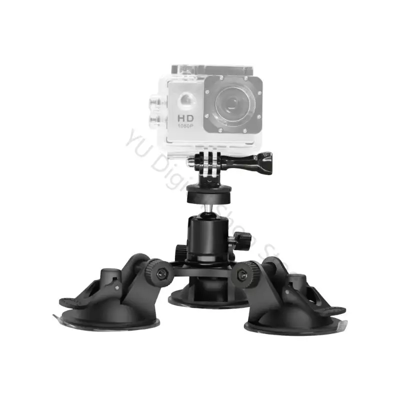 96BA Replacement Camera Suction Mount with Tool-Less Assembly and Adjustable Aiming for Ground-Level Camera Filming
