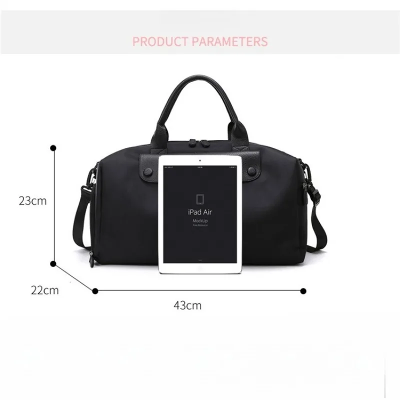 Tas Olahraga Gym untuk Wanita Tas Wol Travel dengan Kompartemen Sepatu & Tas Yoga Bagasi Semalam Kebugaran Saku Basah