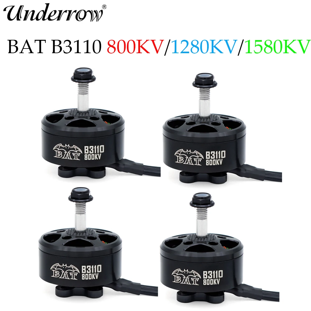 4pcs Surpass Hobby Bat B3110 3110 800KV /1280KV /1580KV 6-8S Brushless Motor for FPV RC Multirotor X-Class FPV Cinelifter X8Pro