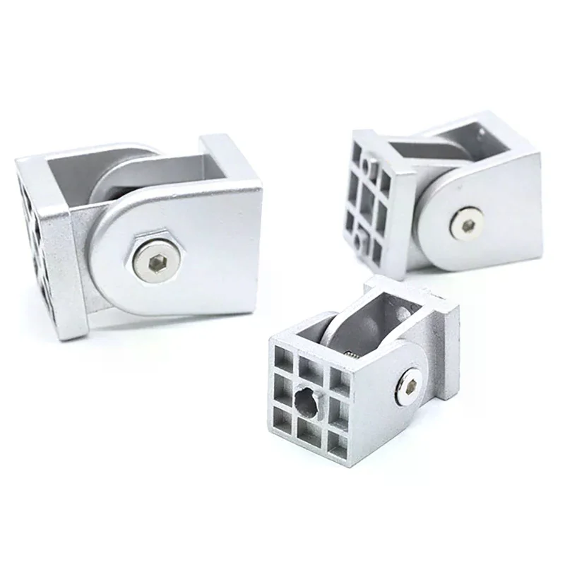 1PC Zinc Alloy/Aluminum Living Hinge Fitting - Right Angle Flexible Pivot Joint Connector for 2020/3030/4040 Profiles