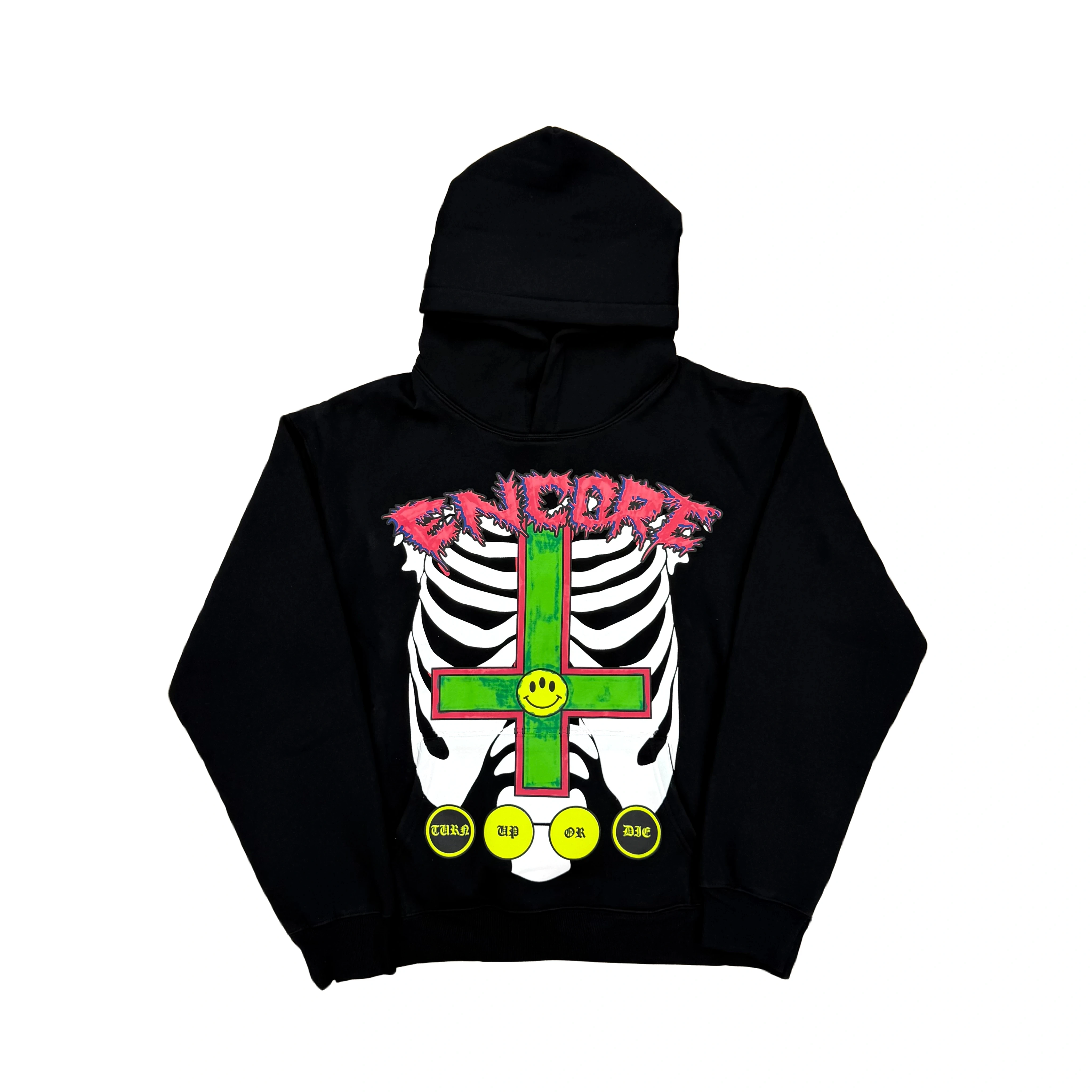 New Men CHE ENCORE REST IN BASS MERCH skeleton Pullover Hoodies Hoody Hooded Sweatshirts velvet Cotton Thick Fleece US F59