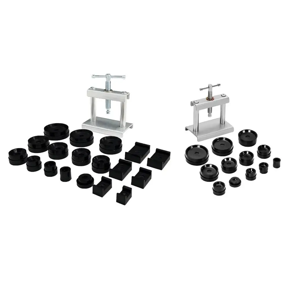 

12/ 18 Pressure Plates Watch Press Kit Metal Construction Ear Punch Tool Back Cover Presser Bent Cutter Design Dust Cloth