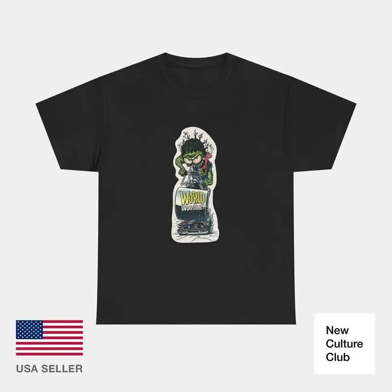 Bulldozer World Industries 2000s Skateboard Rocco Vintage Classic TShirt Print