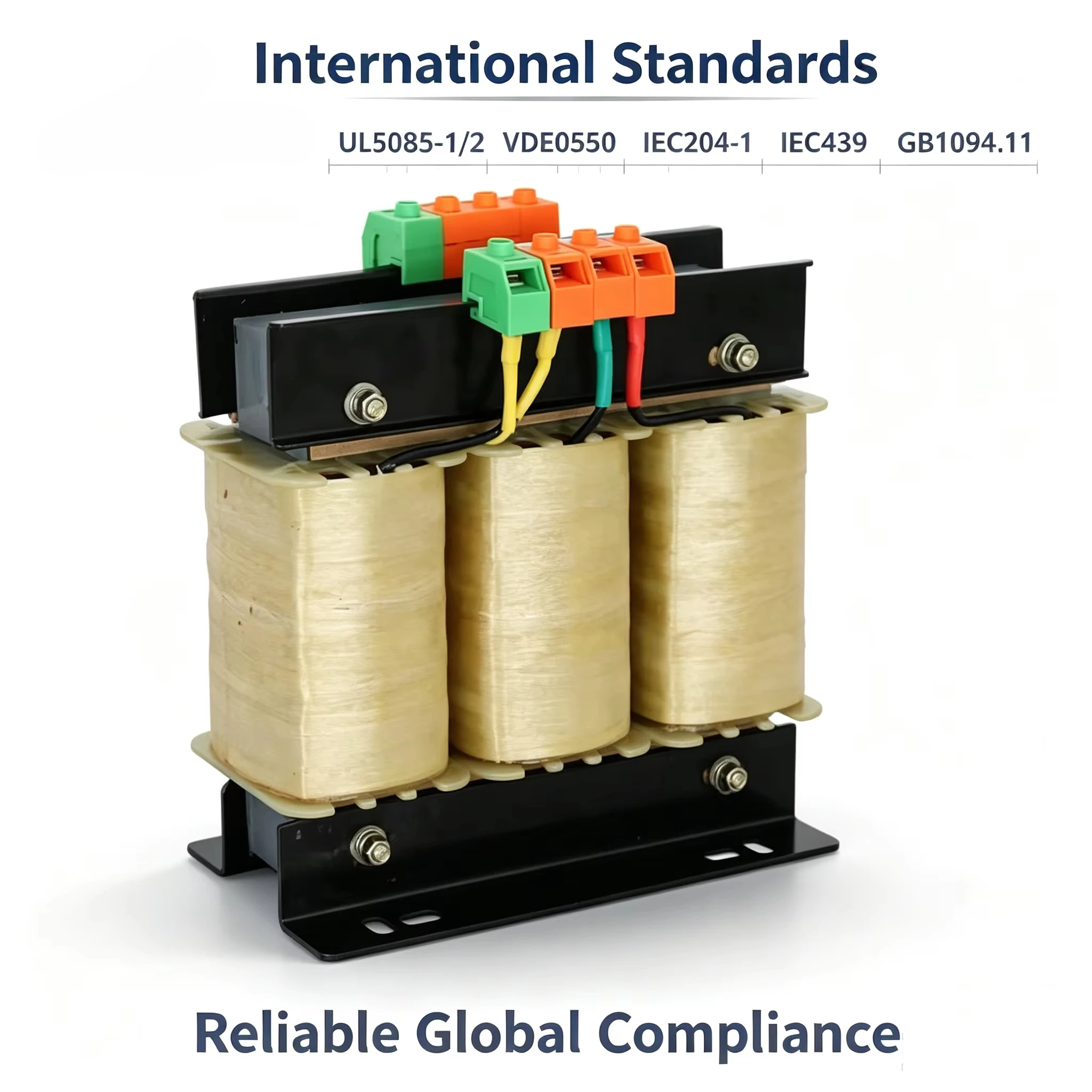 DSG-UL 2kVA 3-Phase Industrial Isolation Transformer, UL Approved Machine Tool Control Transformer, Custom Voltage & Frequency