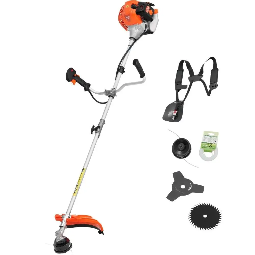 

Gas Powered String Trimmer 51.7CC 2-Stroke Lawn Edger 16.9 Inch Cordless Grass Cutter Multi Functional Weed Wacker with Shoulder