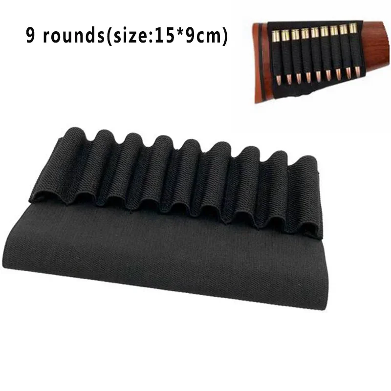 Tactical 8/9/14 Rounds Shotgun Rifle Buttstock Bandolier 12 Gauge Bullet Cartridge Holder Hunting Gun Ammo Pouch Shell