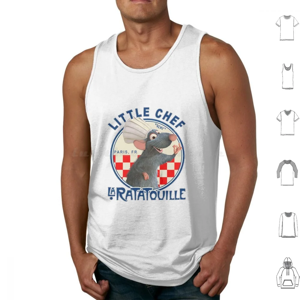 La Ratatouille Tank Tops Vest Sleeveless Remy Ratatouille Pixar Rat Chef Linguini Movie France Mouse Paris Cartoon Colette