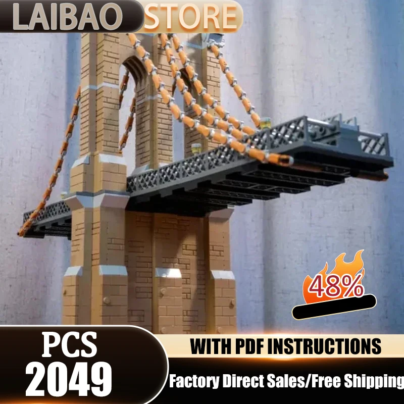 

Модель городской улицы City Street View: Конструктор из кирпичиков, Мост Бруклинский, Технологичные модульные блоки, Подарки, Рождественские игрушки, Наборы для сборки своими руками