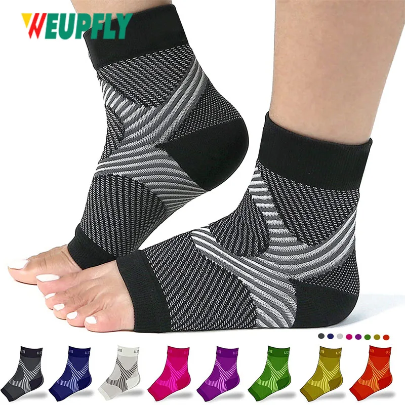 

1 Pair Plantar Fasciitis Socks with Arch Support for Men & Women - Toeless Compression Socks Foot Pain Relief, Ankle Swelling