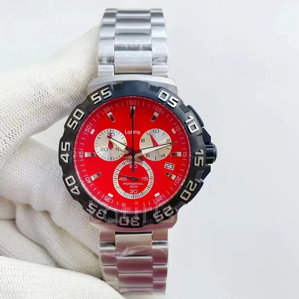 

Wholesale Custom Men's Luxury Sapphire Stainless Steel Business Fashion Watches Chronograph Stop Watch Racing Sports Watch