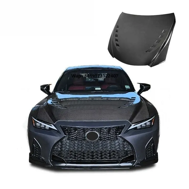 MRD Carbon Hood for  IS 2020-2024 Engine Cover Real Carbon Fiber Car Hood Bonnet Cover V Style