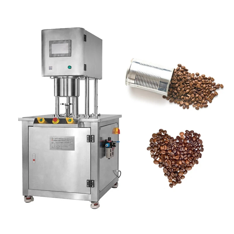 Manual Cashew Nuts Dry Coffee Bean 401 Vacuum Can With Nitrogen Flushing Packing hine